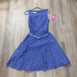 Blue Dress with White Polkadots! Summer Dress!